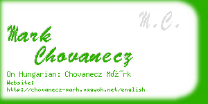 mark chovanecz business card